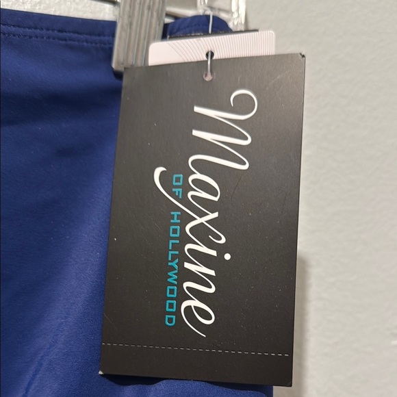 Maxine of Hollywood 10 Navy High-Waisted Blue Bikini Bottom - Picture 3 of 7